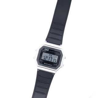 Q&Q Black & Grey Silicone Digital Watch