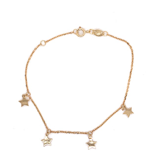9ct Gold Star Bracelet
