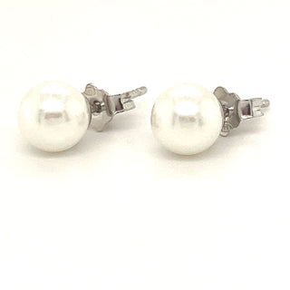 Coated Pearl Sterling Silver Earrings