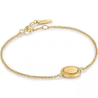 Ania Haie Gold Rope Disc Bracelet B036-01G Sterling Silver