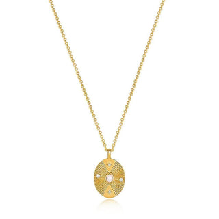 Ania Haie Gold Scattered Stars Kyoto Opal Disc Necklace