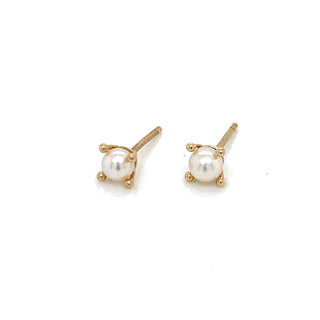 9ct Gold & Freshwater Pearl 4 ball earring