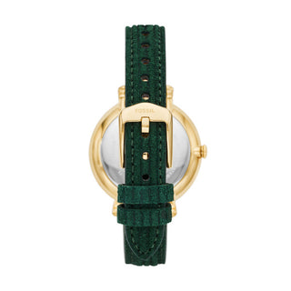 Fossil Ladies Jacqueline Day/Night Watch with Green Leather Strap
