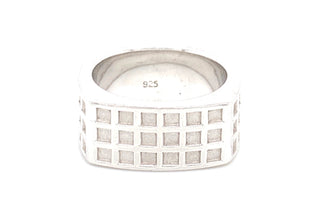 Sterling Silver Square Gents Ring