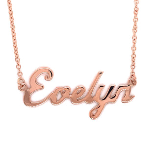 Name Plate Necklace 9ct Rose Gold