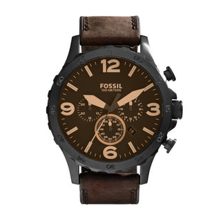Fossil Gents Nate Chronograph Brown Leather Watch
