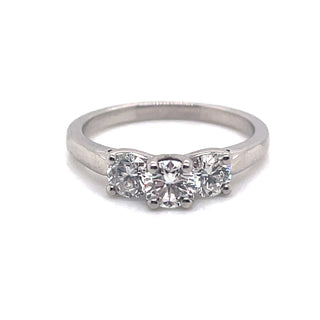 Jocelyn - Platinum .81ct 3 Stone Diamond Ring