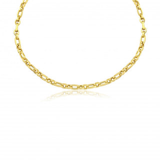 9ct Yellow Gold Small & Large Oval Link Necklace