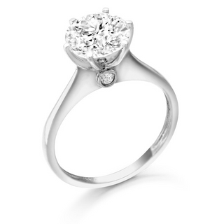 9ct White Gold Six Claw Solitaire Ring