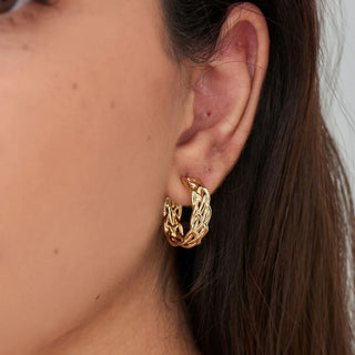 Ania Haie Gold Rope Chunky Hoop Earrings