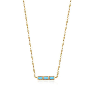 Ania Haie Gold Turquoise Bar Necklace N033-02G