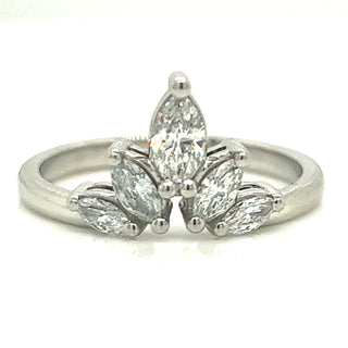 Platinum Diamond Crown Ring