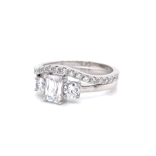 Sterling Silver CZ Stacking Set Rings