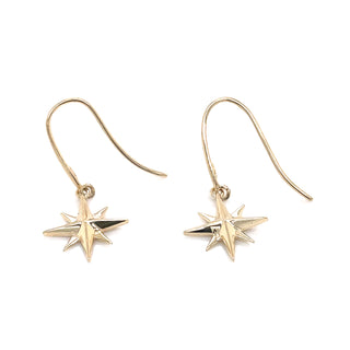 9ct Yellow Gold Celestial Star Half Hoops