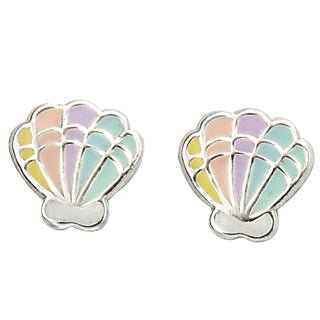 Rainbow Shell Stud Earrings (A2054)